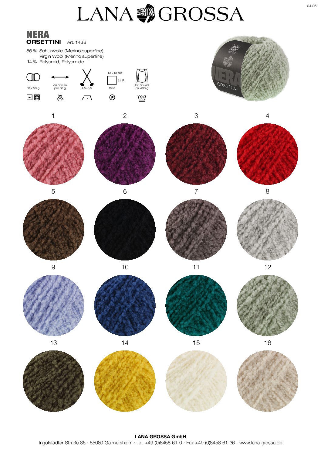 Orsettini – Zartes Bouclé-Garn aus Merinowolle